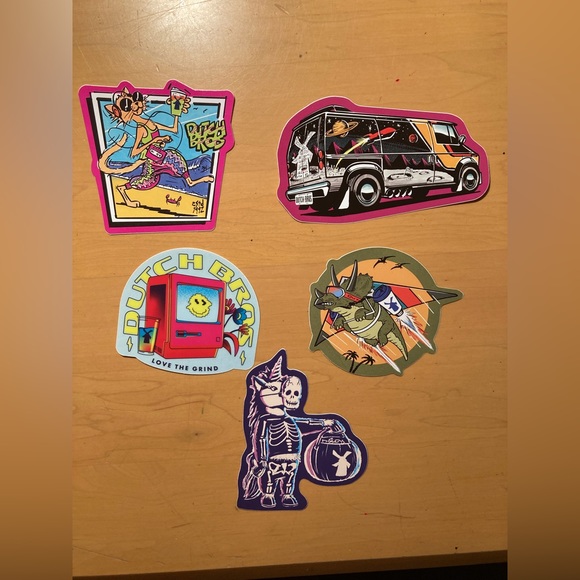 Random Lot of 6, rare hard to find Dutch bros stickers, Christmas Arizona - Picture 14 of 16